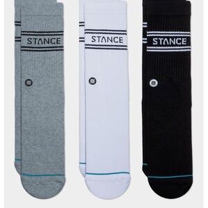 Stance Crew Socks - Black, White, and Gray